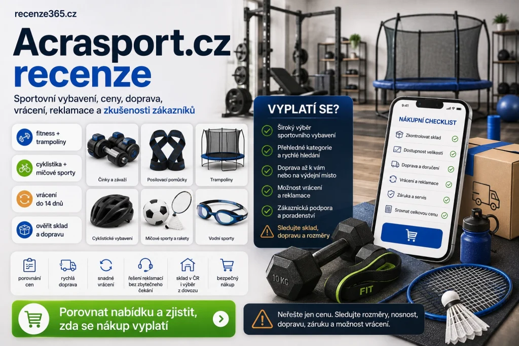 Acrasport.cz recenze, ACRA Sport recenze, Acrasport zkušenosti, Acrasport.cz hodnocení, ACRA sportovní potřeby recenze, český sportovní e-shop recenze, fitness vybavení Acrasport, trampolíny Acrasport, cyklistika Acrasport, vodní sporty Acrasport, míčové sporty Acrasport, raketové sporty Acrasport, RDX Sports Acrasport, doprava Acrasport, vrácení zboží Acrasport, reklamace Acrasport, Acrasport výhody nevýhody, vyplatí se Acrasport.cz, sportovní vybavení online recenze