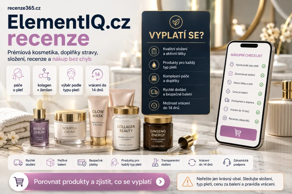 ElementIQ.cz recenze, Element IQ recenze, ElementIQ zkušenosti, Element IQ kosmetika recenze, ElementIQ doplňky stravy recenze, korejská kosmetika ElementIQ, prémiová kosmetika recenze, biotechnologická kosmetika, farmaceutická péče o pleť, ElementIQ sérum, ElementIQ krém, ElementIQ kolagen, ElementIQ ženšen, Whamisa ElementIQ, Fortuna ElementIQ, péče o pleť akné vrásky hyperpigmentace, ElementIQ doprava, ElementIQ platba, ElementIQ vrácení zboží, ElementIQ výhody nevýhody, vyplatí se ElementIQ.cz