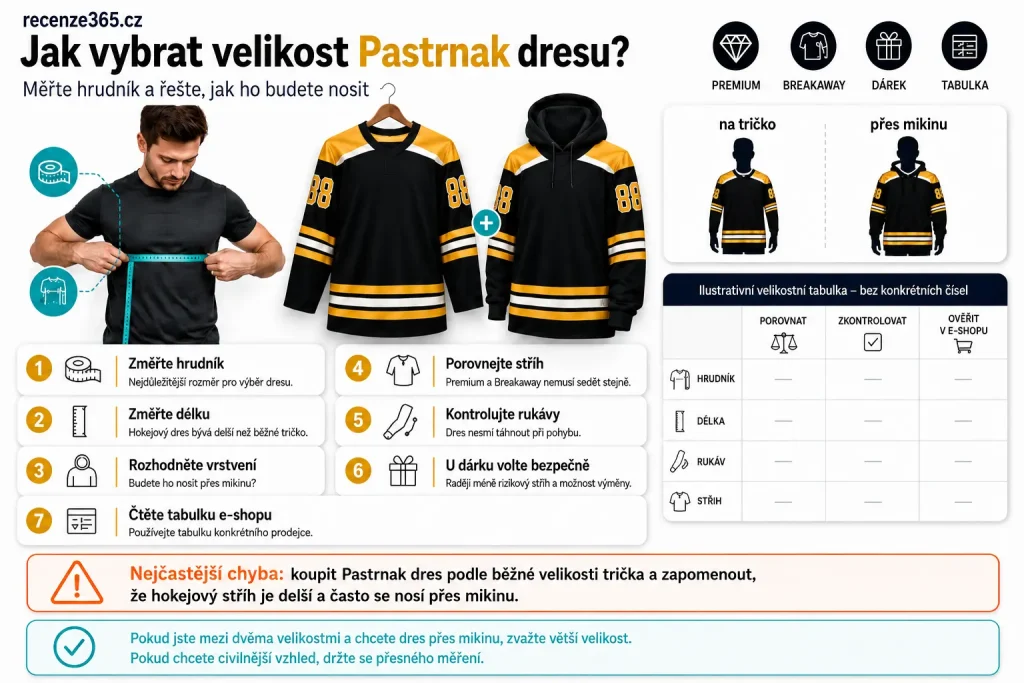 jak vybrat velikost dresu Davida Pastrňáka, Pastrnak dres velikost, David Pastrnak jersey size, Fanatics Premium velikost Pastrnak, Fanatics Breakaway velikost Pastrnak, NHL dres přes mikinu, jak sedí Pastrnak dres, NHL dres velikostní tabulka, Pastrnak dres jako dárek velikost, jak měřit hrudník pro NHL dres, Boston Bruins dres velikost, pánský NHL dres velikost, dámský Pastrnak dres velikost