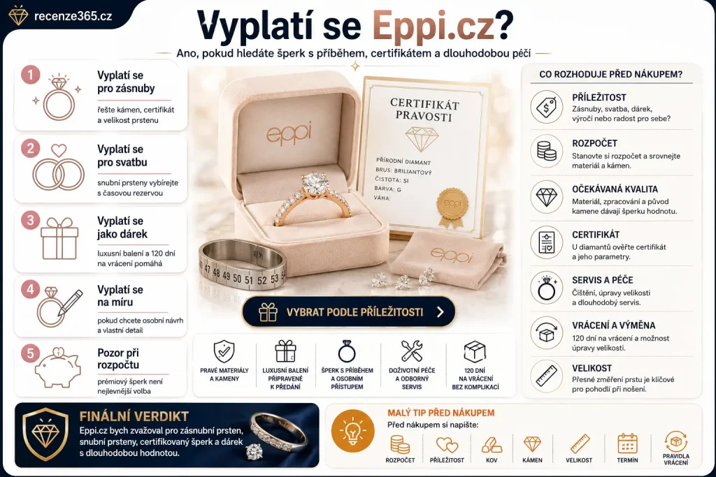 vyplatí se na Eppi.cz nakupovat, Eppi.cz verdikt, Eppi recenze závěr, Eppi šperky vyplatí se, Eppi zásnubní prsten vyplatí se, Eppi snubní prsteny vyplatí se, Eppi šperky na míru vyplatí se, Eppi doživotní servis, Eppi certifikát kvality, Eppi vyšší cena, Eppi premium šperky, Eppi dárek pro ženu, Eppi zásnuby, Eppi svatba, Eppi náušnice, Eppi přívěsek, Eppi nákupní doporučení, nejlepší šperk z Eppi