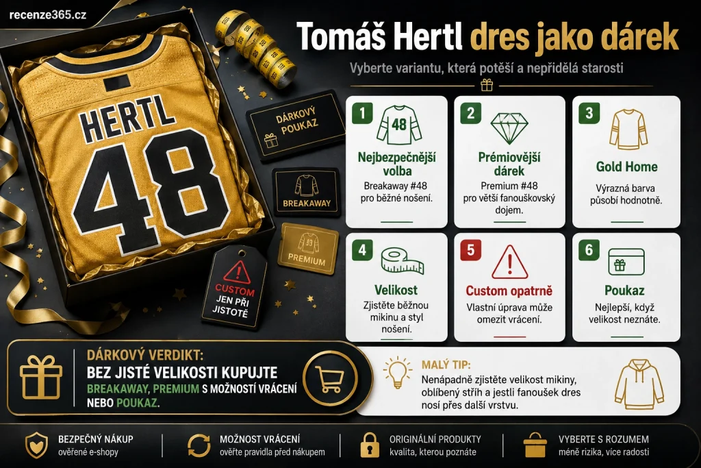 Tomáš Hertl dres jako dárek, Hertl dres dárek, NHL dres Tomáš Hertl pro fanouška, zlatý Hertl dres dárek, Vegas Golden Knights Hertl #48 dárek, Fanatics Breakaway Hertl dárek, Fanatics Premium Hertl dárek, dres českého hráče NHL jako dárek, Hertl dres pro muže, Hertl dres pro ženu, hokejový dres jako dárek, jak vybrat Hertl dres jako dárek