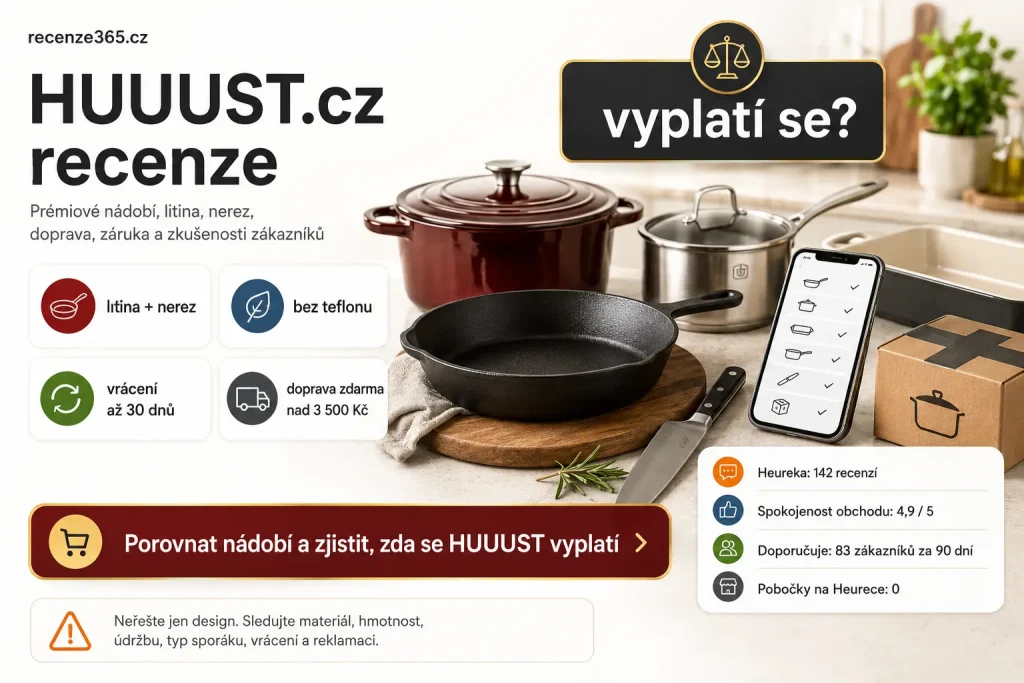 HUUUST.cz recenze, HUUUST recenze, HUUUST zkušenosti, HUUUST hodnocení, Litináč HUUUST recenze, HUUUST litinové nádobí recenze, HUUUST smaltovaná litina, HUUUST tenkostěnná litina s titanem, HUUUST nerezová pánev, HUUUST pánve recenze, HUUUST hrnce recenze, HUUUST pekáč recenze, HUUUST nože, HUUUST sady nádobí, prémiové nádobí recenze, nádobí bez teflonu, nádobí bez PFOA, nádobí bez PFAS, HUUUST doprava zdarma, HUUUST vrácení zboží, HUUUST doživotní záruka, HUUUST Heureka recenze, vyplatí se HUUUST.cz, prémiové kuchyňské nádobí online