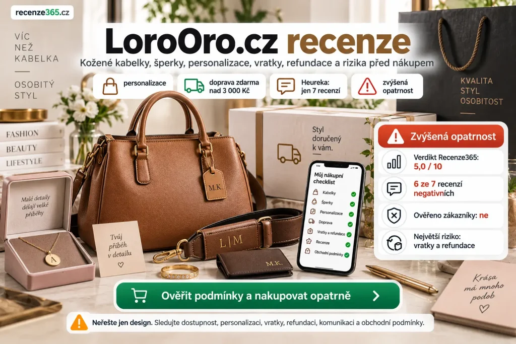LoroOro.cz recenze, Loro Oro recenze, LoroOro zkušenosti, Loro Oro hodnocení, LoroOro kabelky recenze, LoroOro kožené kabelky, LoroOro personalizované kabelky, LoroOro šperky recenze, LoroOro monogram, LoroOro gravírování, LoroOro vratky, LoroOro refundace, LoroOro Retino, LoroOro Heureka recenze, LoroOro 7 recenzí, LoroOro 6 negativních recenzí, LoroOro doprava zdarma nad 3000 Kč, LoroOro GLS, LoroOro Zásilkovna, LoroOro Liftago, LoroOro Puncovní úřad, LoroOro zvýšená opatrnost, LoroOro 5,0/10, vyplatí se LoroOro.cz, personalizovaná kabelka recenze