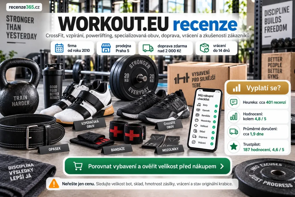 WORKOUT.EU recenze, WORKOUT.EU zkušenosti, WORKOUT.EU hodnocení, Workout.eu Heureka recenze, Workout.eu Trustpilot, CrossFit obchod recenze, vzpěračské boty recenze, powerlifting vybavení recenze, funkční trénink e-shop, workout vybavení Praha, WORKOUT.EU prodejna Praha, Nike vzpěračské boty, TYR boty, Reebok CrossFit, Eleiko vybavení, Picsil mozolníky, Rogue vybavení, Rehband bandáže, Velites švihadla, WORKOUT.EU doprava, WORKOUT.EU vrácení, WORKOUT.EU velikost bot, WORKOUT.EU skladová dostupnost, vyplatí se WORKOUT.EU