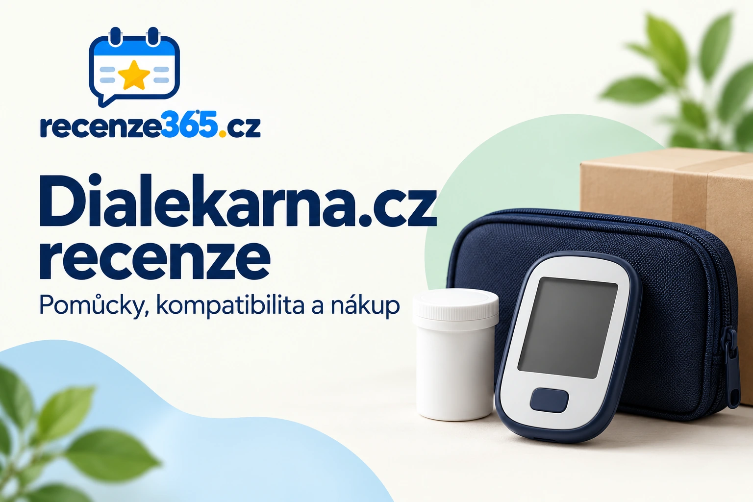 Ilustrační titulka Dialekarna.cz s tematickým zátiším, titulkem a logem Recenze365.cz