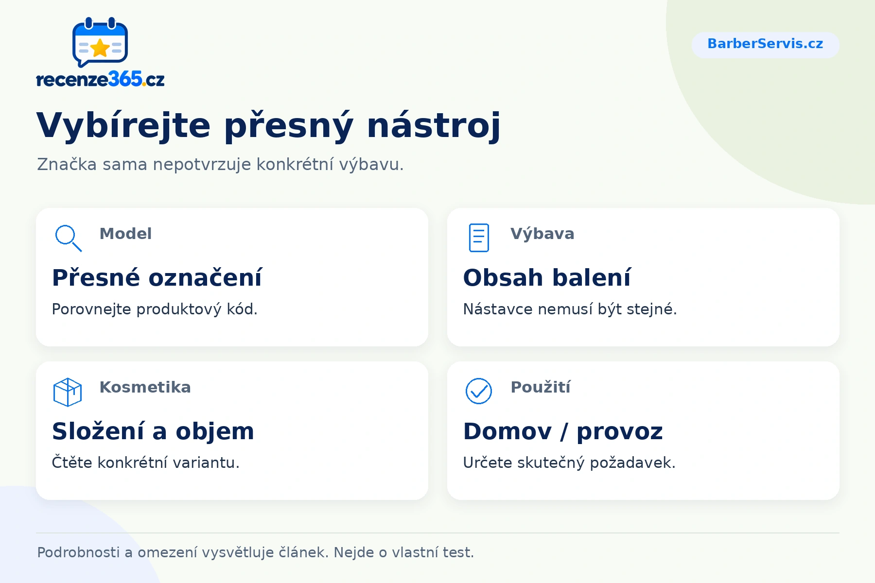 Vybírejte přesný nástroj – přehled čtyř praktických bodů pro BarberServis.cz