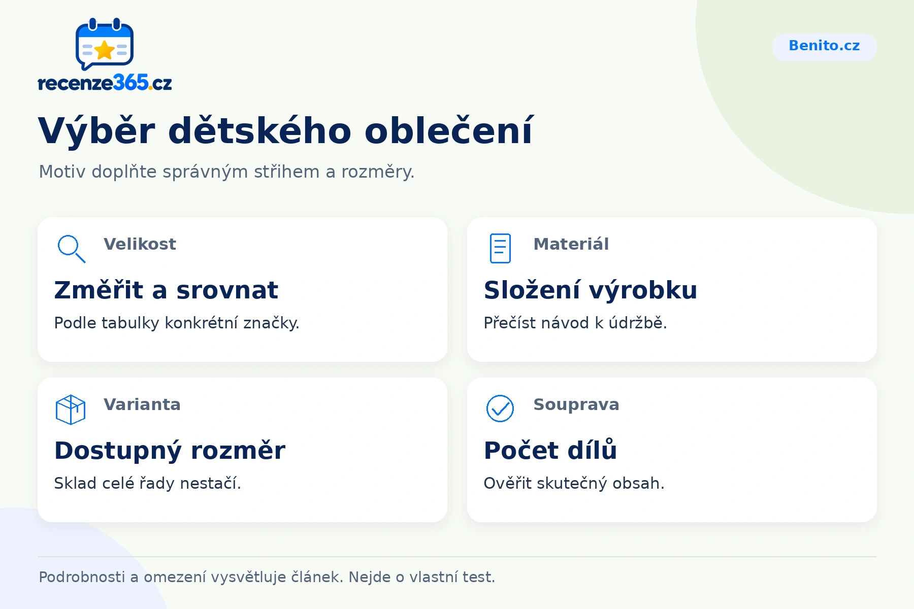 Výběr dětského oblečení – přehled čtyř praktických bodů pro Benito.cz