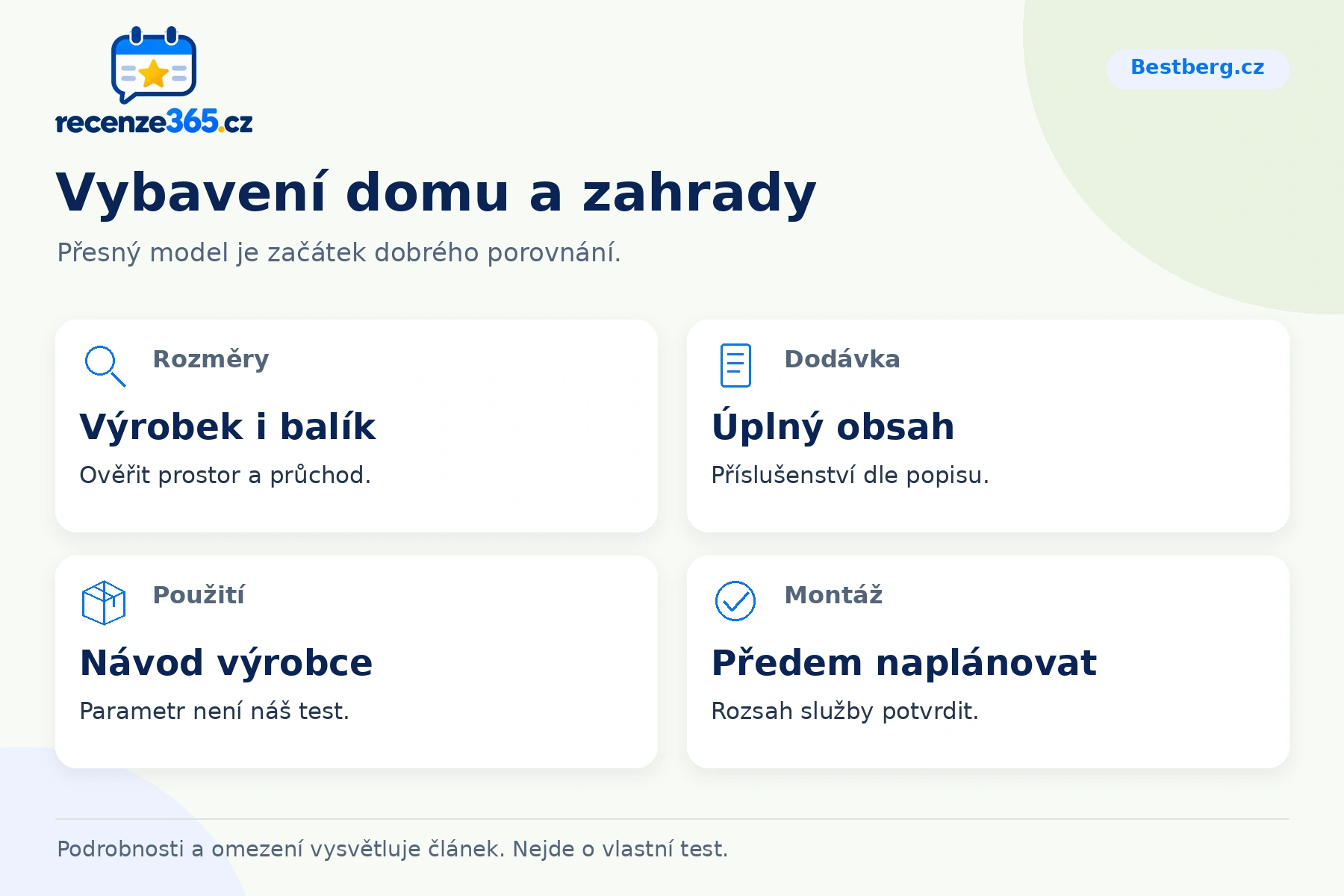 Vybavení domu a zahrady – přehled čtyř praktických bodů pro Bestberg.cz