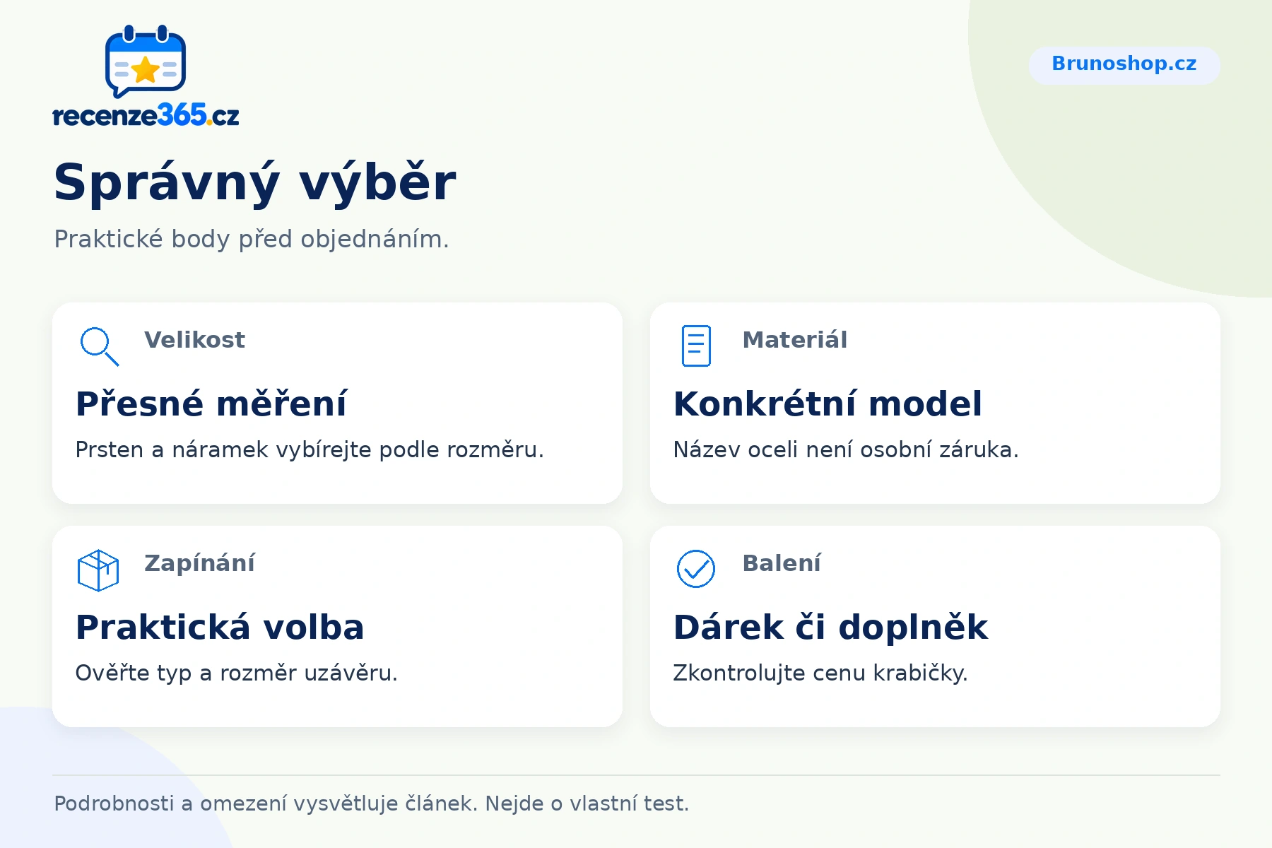 Správný výběr – přehled čtyř praktických bodů pro Brunoshop.cz