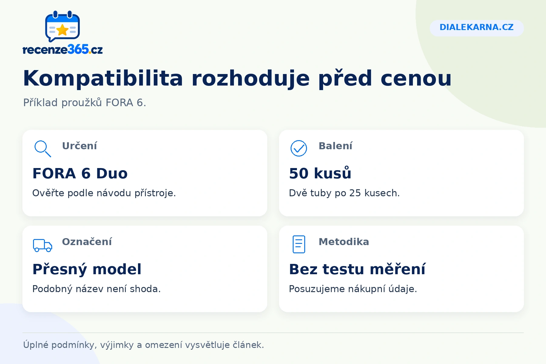 Dialekarna.cz: Kompatibilita rozhoduje před cenou, Určení, Balení, Označení, Metodika