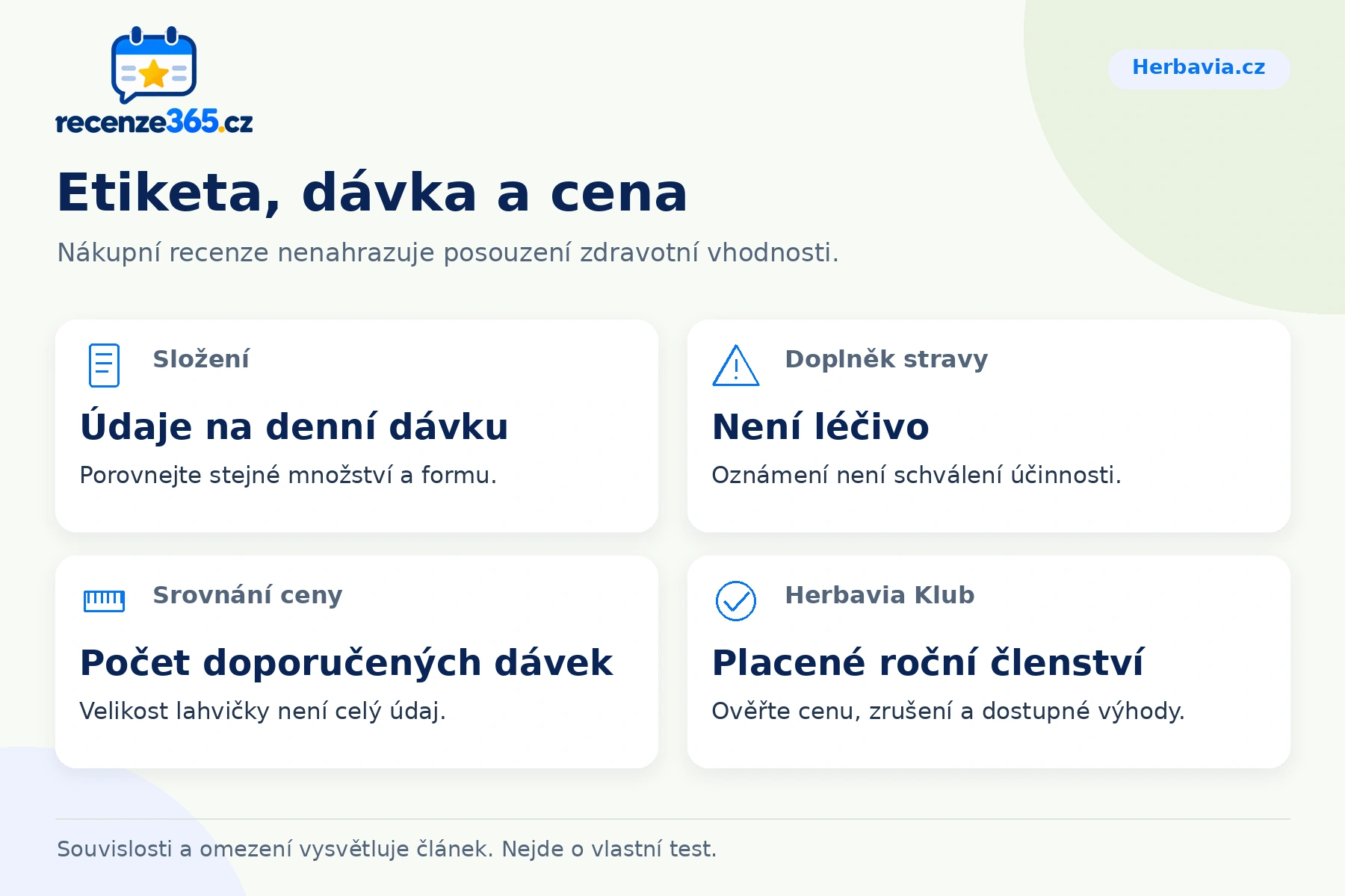 Etiketa, dávka a cena – čtyři praktické body pro Herbavia.cz