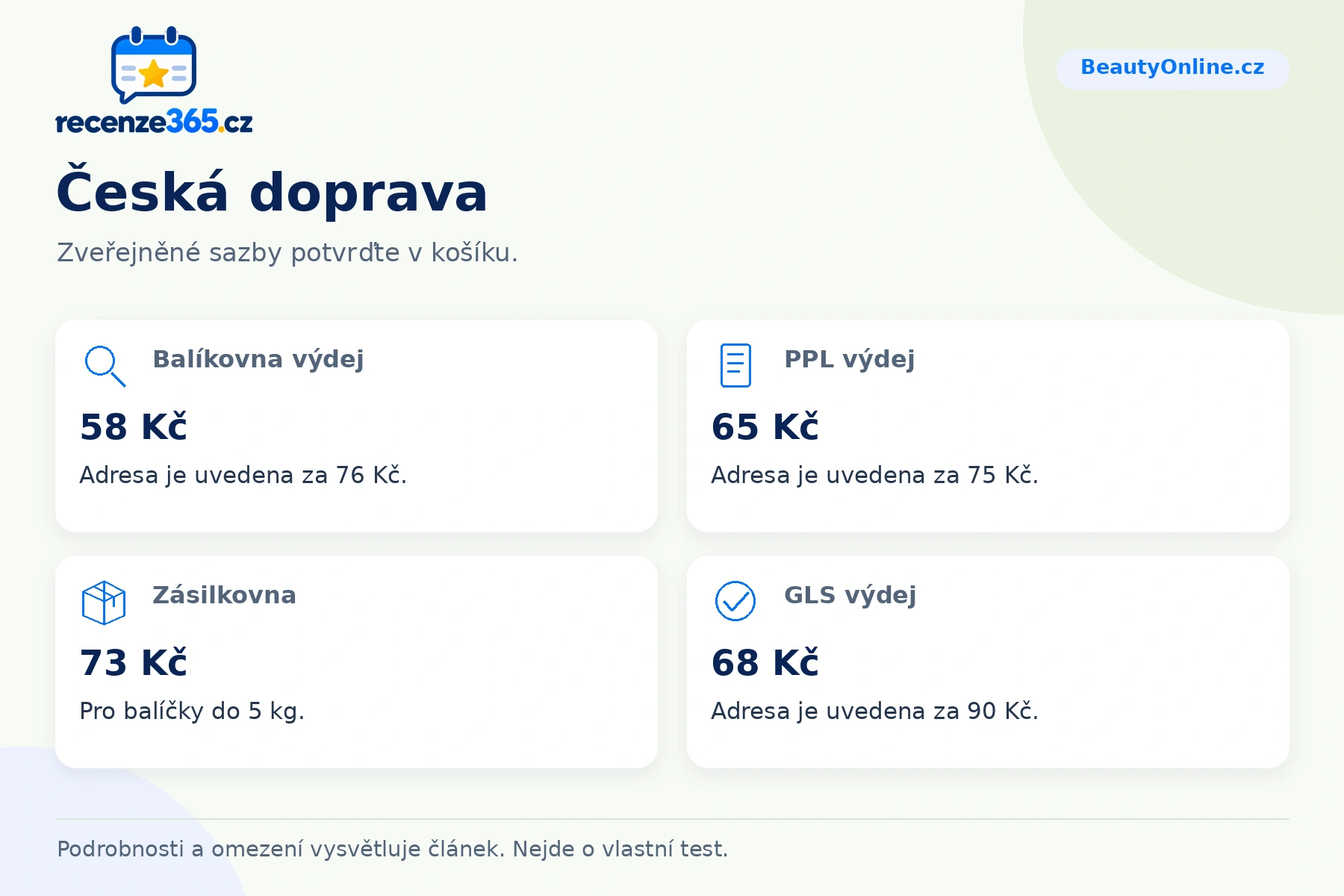 Česká doprava – přehled čtyř praktických bodů pro BeautyOnline.cz