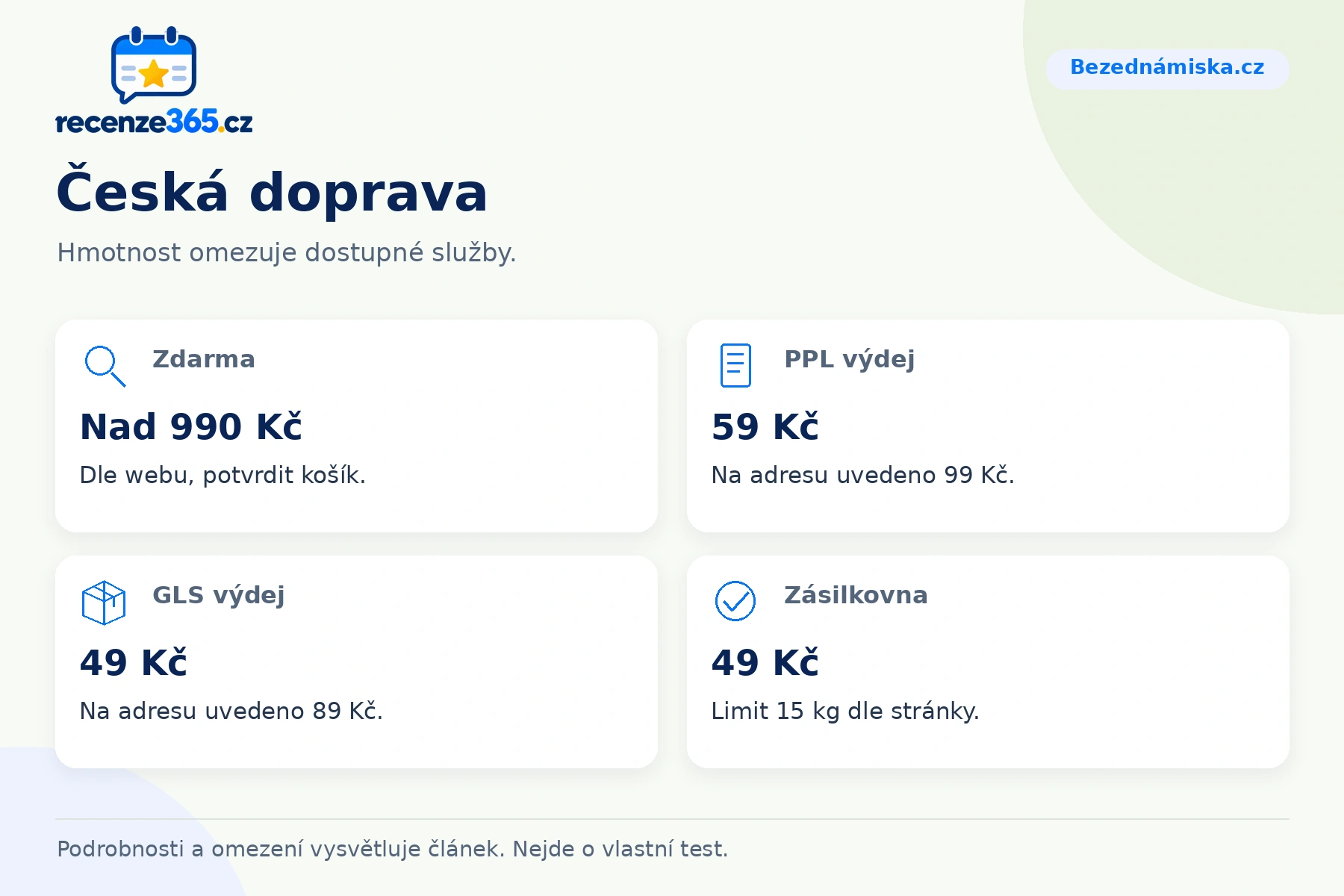 Česká doprava – přehled čtyř praktických bodů pro Bezednámiska.cz