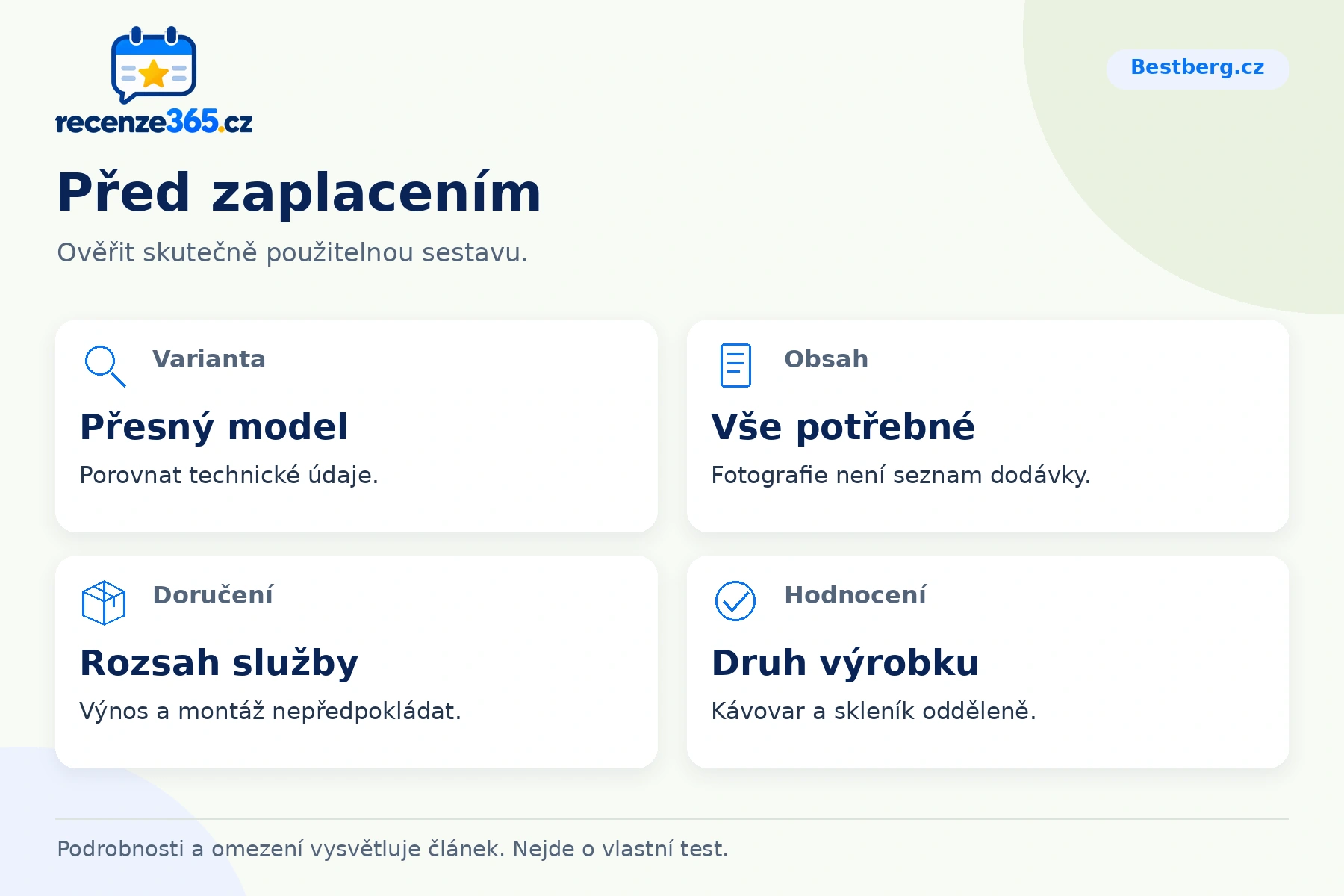 Před zaplacením – přehled čtyř praktických bodů pro Bestberg.cz