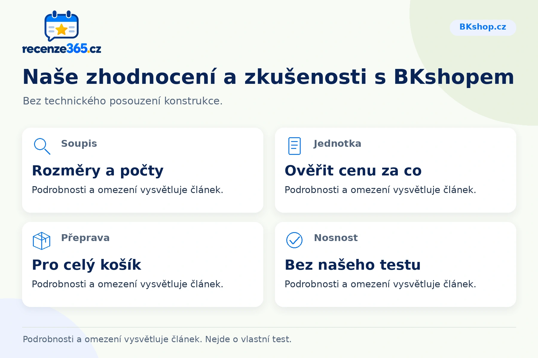 Naše zhodnocení a zkušenosti s BKshopem – přehled čtyř praktických bodů pro BKshop.cz